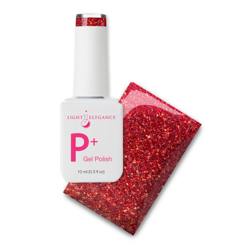 P+ Little Red Sled Glitter Gel Polish